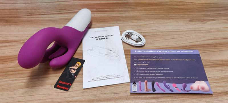 Image showing contents of the packaging of the Bestvibe G-Spot Rabbit