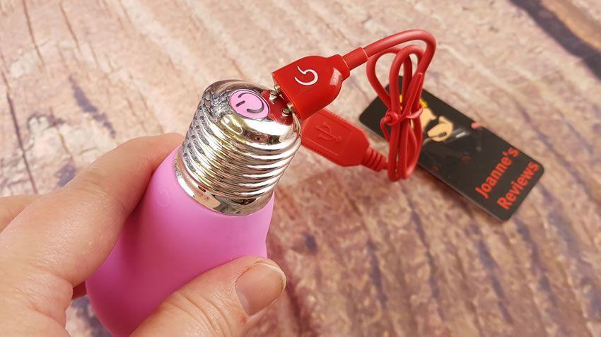 Image showing the Gbulb and its magnetic charging cable