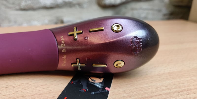 Image showing the controls on the Kurve vibrator