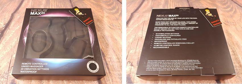 Image showing the packaging of the Nexus Max 20