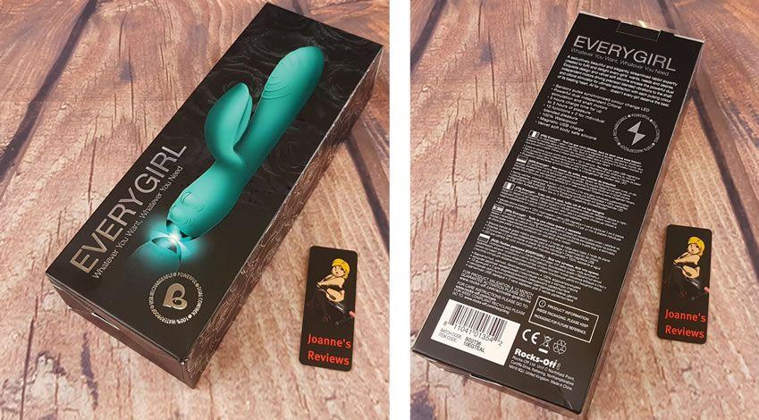 Image showing the product packaging of the Everygirl vibrator