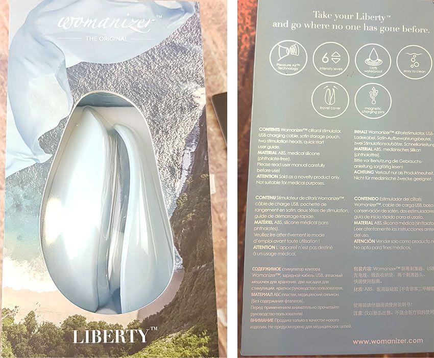 Image showing the packaging of the Womanizer Liberty