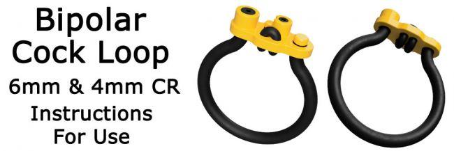 Bipolaire Estim Penis Play Conducteur En Caoutchouc Conducteur Boucle / Anneau Instructions