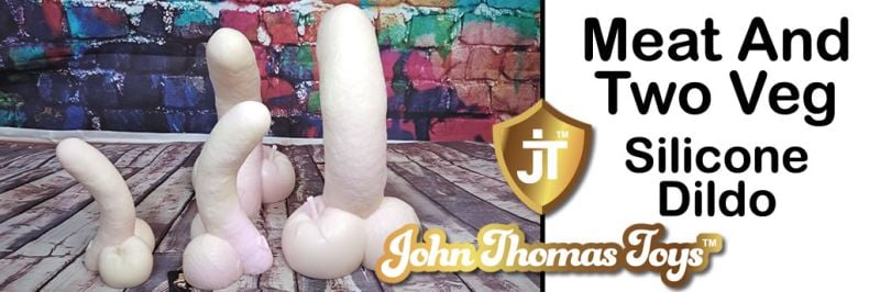 John Thomas Toys Мясо и два овоща Силиконовый дилдо