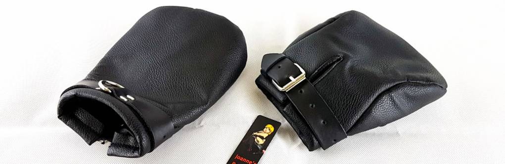 Bondara Black Faux Leather Bondage Mitts Review