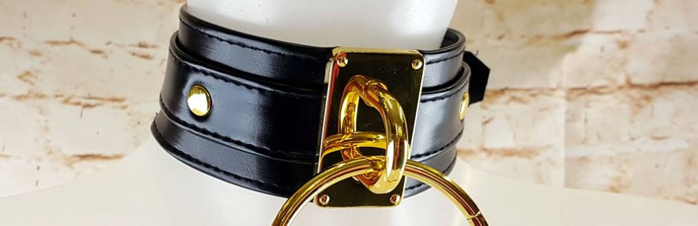Lady MEO - Ring of O BDSM Collar - Gold