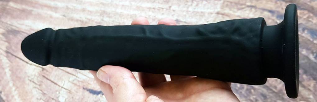 Velvet Touch Silicone Realistic 8 Inch Dildo in Black