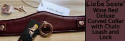 Liebe Seele Wine Red Deluxe Curved Collar With Chain Leash And Lock Review