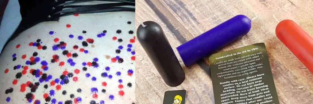 Joanne här, det här är mina recensioner av en mycket kinky BDSM-kitbild Bondage Man Wax Play ljusrecension