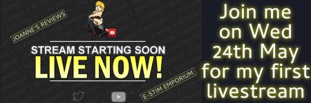 Joanne's First E-stim Livestream Mercredi 24 mai à 5 h (heure du Royaume-Uni)