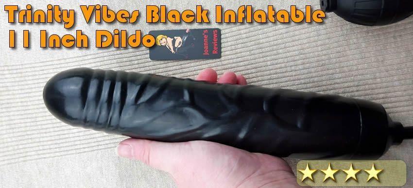 Black Inflatable 11 Inch Dildo - From www.uberkinky.co.uk