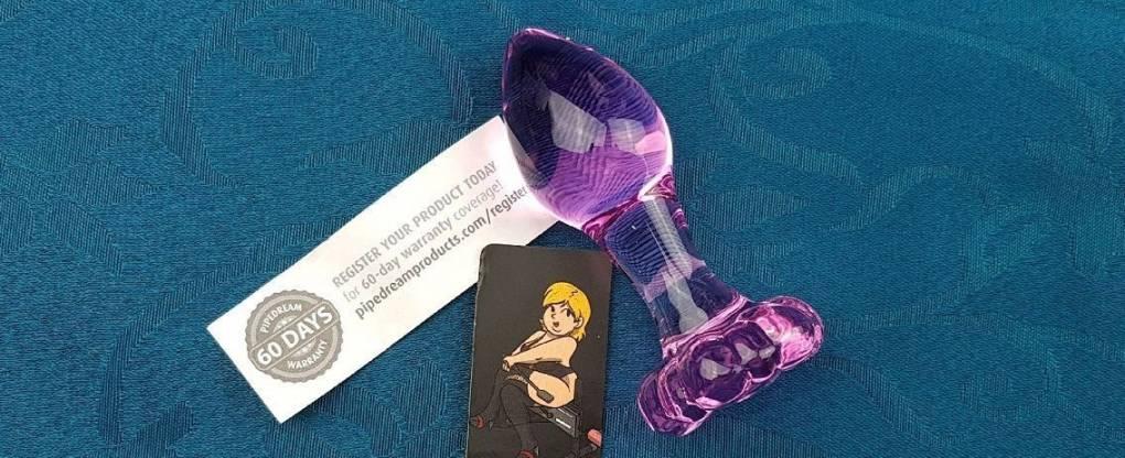 Icicles No 48 Butt Plug en verre avec base de fleur