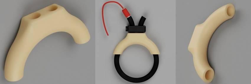 Estimador de bricolaje pene juego conductivo de goma Cock Loop aislador